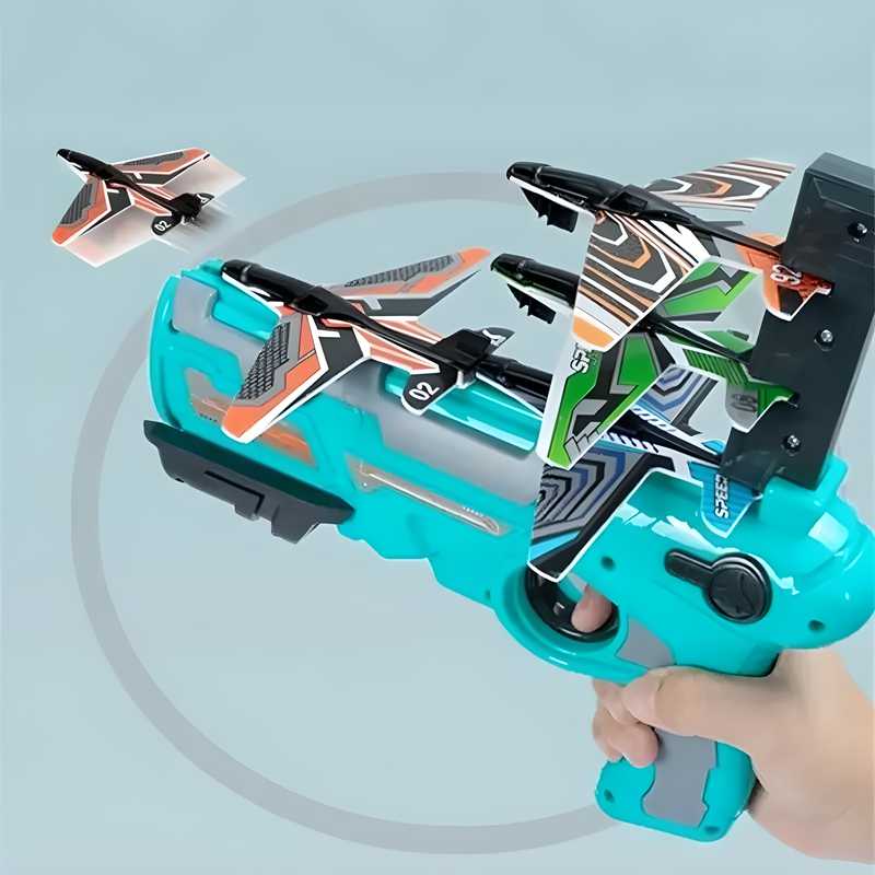 Airplane Launcher Toy Gun with Foam Glider f8854e-dc