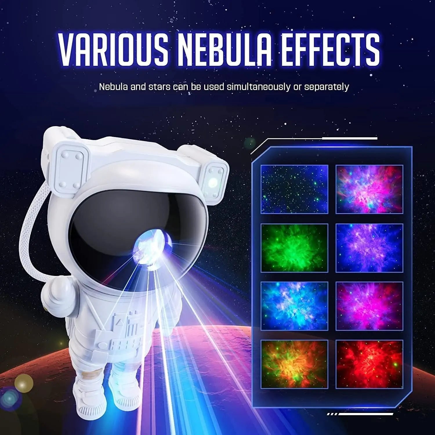 Astronaut Galaxy Projector - 360 Magnetic Head Rotation, Remote Control f8854e-dc