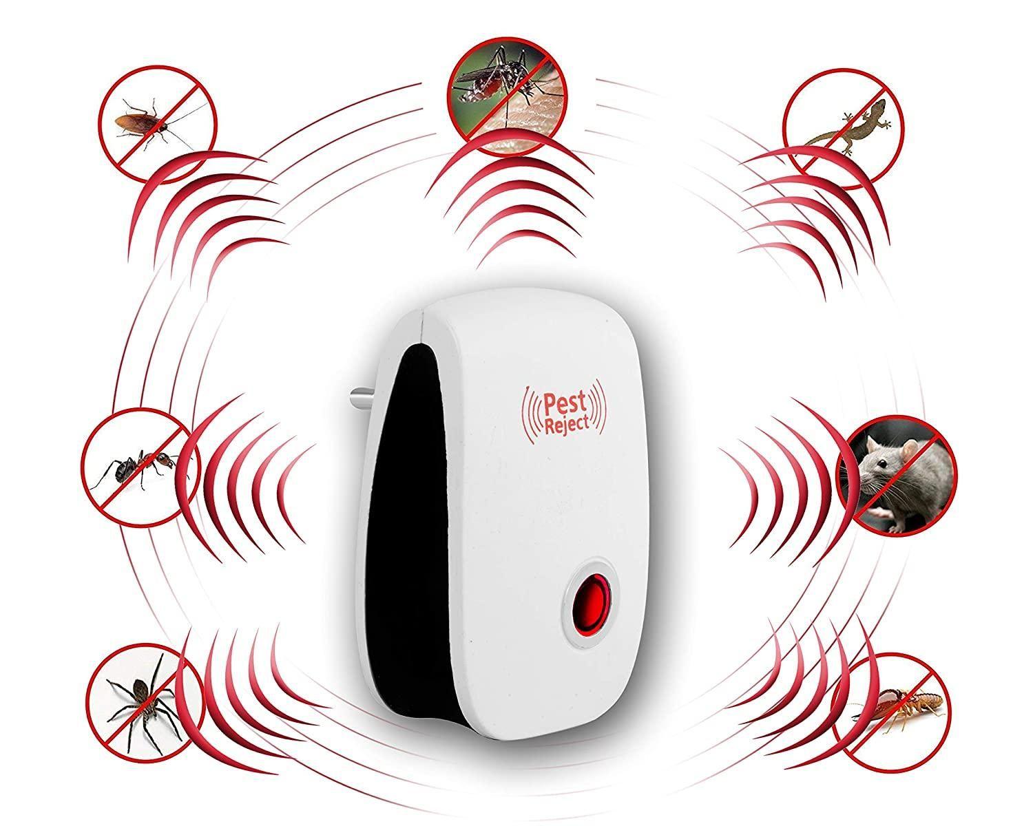 Pest Repeller- Ultrasonic Pest Repeller for Mosquito, Cockroaches, etc  Insect Pest Control Electric Pest Repelling (Pack of 1) f8854e-dc