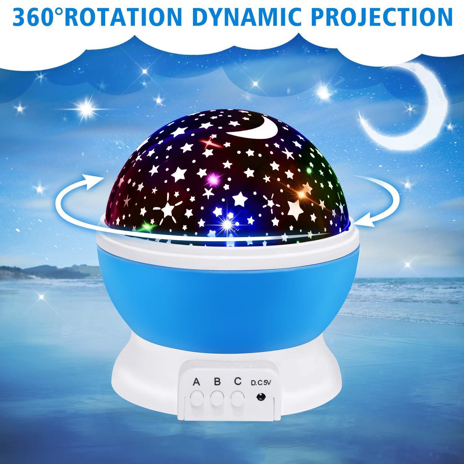 Star Master Dream Color Changing Rotating Projection Lamp f8854e-dc