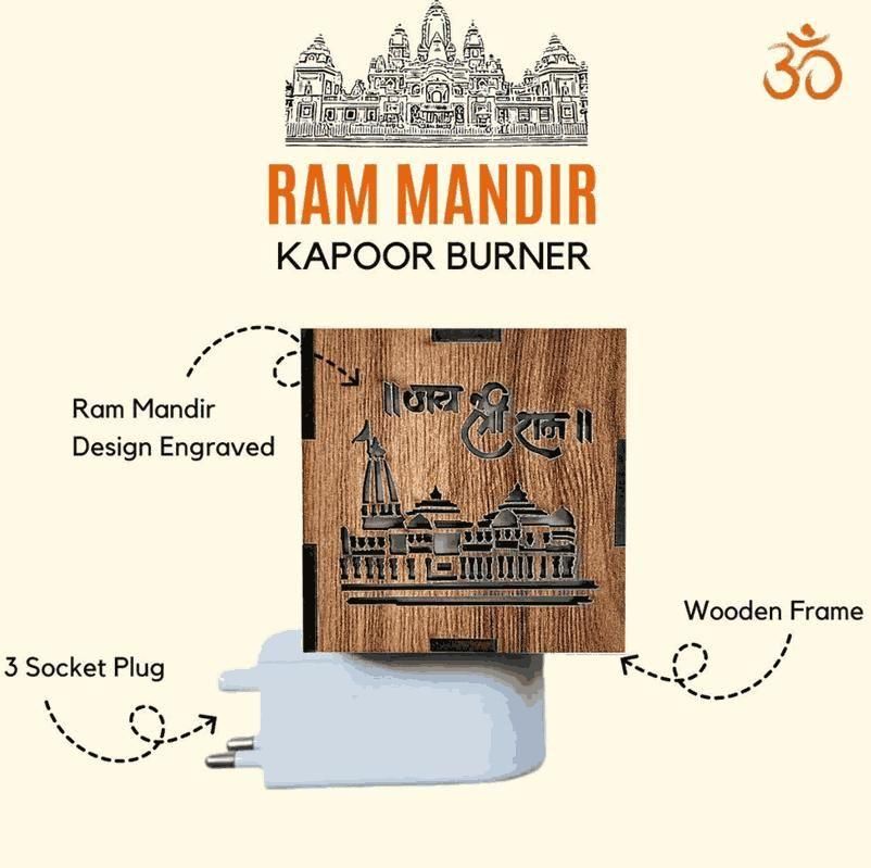 3-in-1 Ayodhya Ram Mandir Aroma Burner & Night lamp f8854e-dc