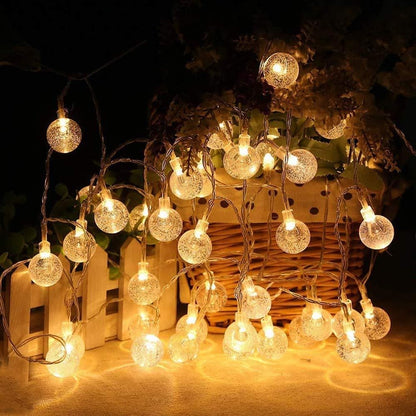 New 16 LED Crystal Balls String Light f8854e-dc