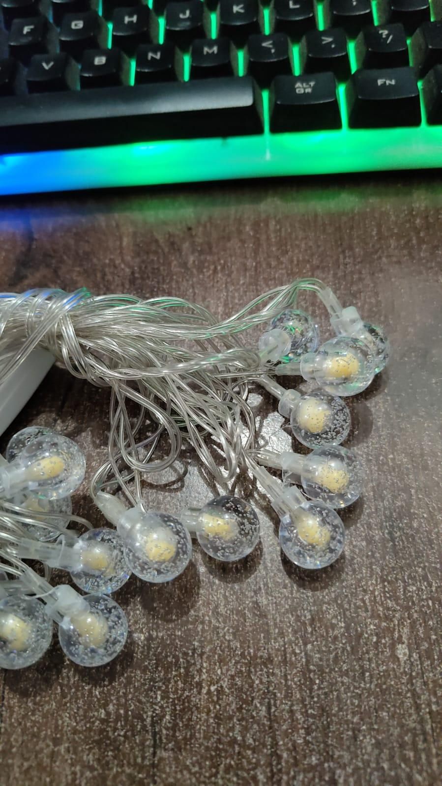 New 16 LED Crystal Balls String Light f8854e-dc